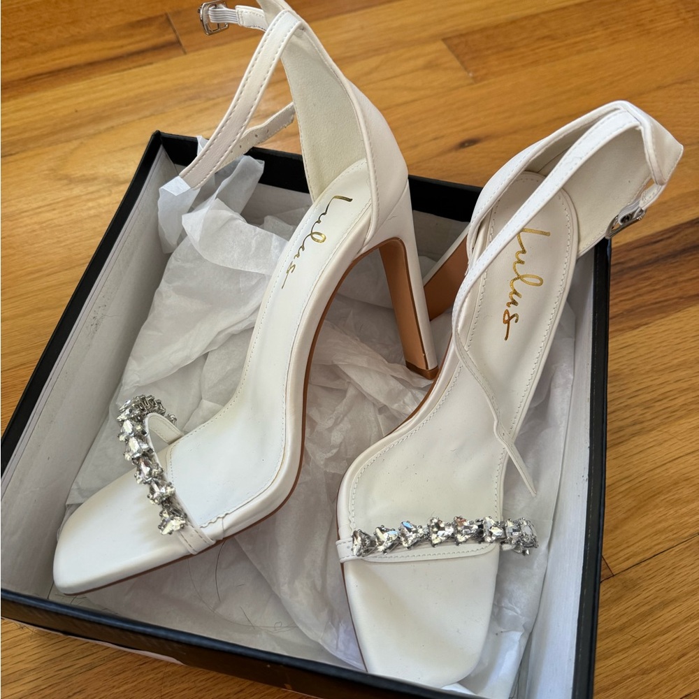 White Sparkle Heels (Lulus)